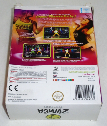ZUMBA FITNESS - JOIN THE PARTY : NINTENDO Wii GAME + BELT BOXSET (FREE UK P&P) - Picture 2 of 11