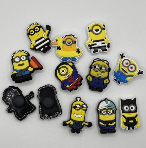 Lot de 12 breloques de chaussures Minions Moi, moche et moche pinces jaunes - Photo 11/12