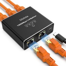 Ethernet Splitter 1 to 4 Network Splitter with 1000Mbps LAN Splitter RJ45 Spl...