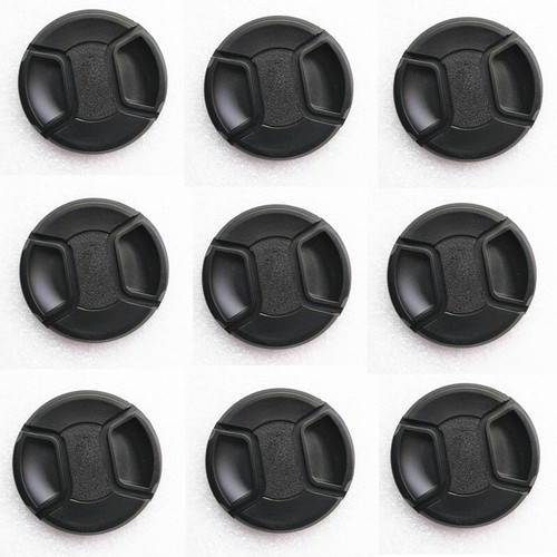 10x 49mm 40.5 52 58 62 67 77 72 82 mm Camera Center Pinch Snap On Front Lens Cap - Picture 1 of 4