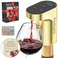 Rechargeable Wine/Whiskey/Liquor Electric Dispenser, Automatic Decanter/Aerat...