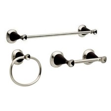 DELTA Zurie 18  Towel Bar  Towel Ring  Pivoting Toilet Paper Holder ZUR63-SBR