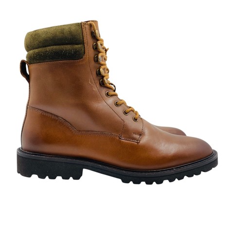 Mc Finlay Men's Brown Leather High Ankle Combat Boots Shoes EUR 40 US 7 UK 6 - Picture 5 of 15