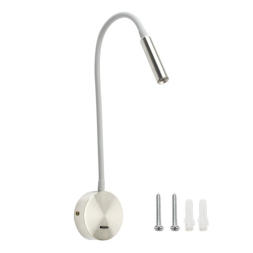 Flexible Pipe 3W LED Wall Light Bookshelf Reading Picture Lamp Fixture Switch - Picture 23 of 24