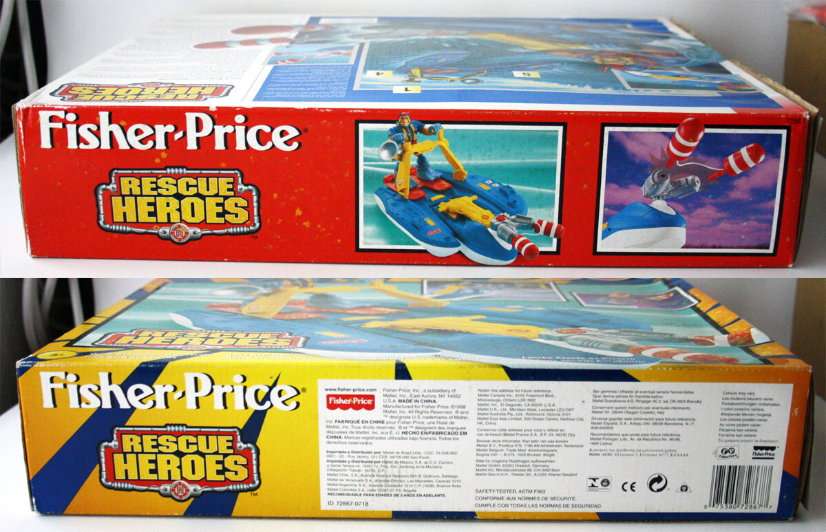 RARE 1998 FISHER PRICE RESCUE HEROES QUICK RESPONCE WATERCRAFT NEW