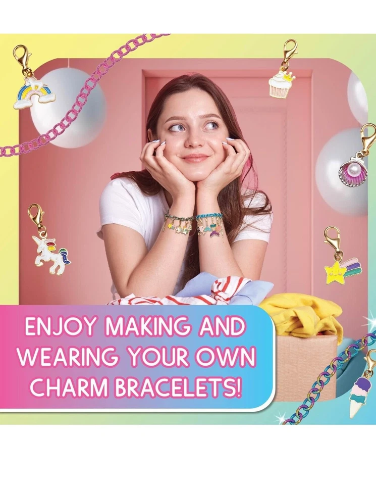 DIY Bracelet Making Kit Girls – Beads, Charms & Pendants – Kids Jewellery Craft - Image 3 of 4