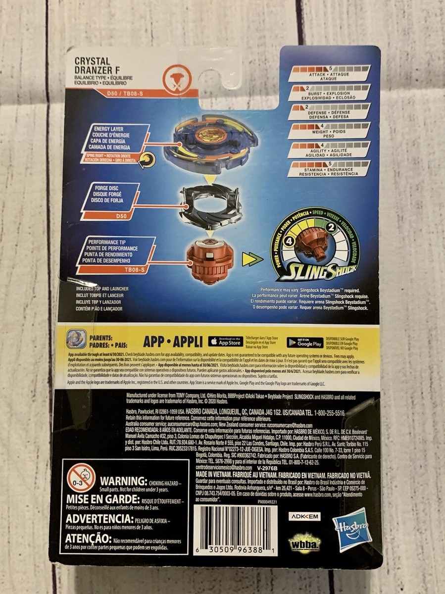 gana様 Hasbro Beyblade Burst Rise Sling Shock CRYSTAL DRANZER F Sling