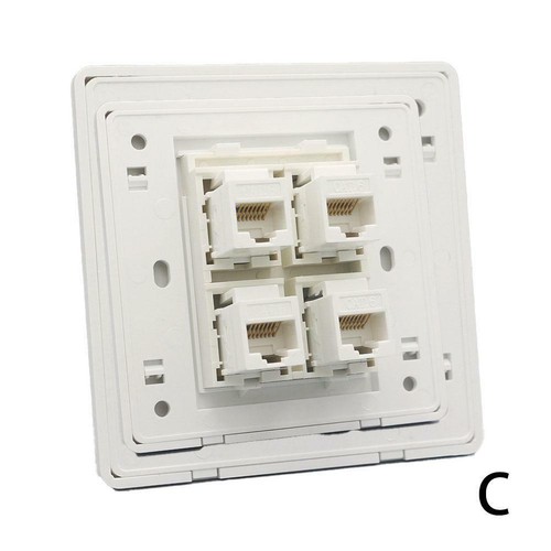 Wall Socket Plate Network Ethernet LAN CA Outlet Panel Faceplate - Afbeelding 11 van 15
