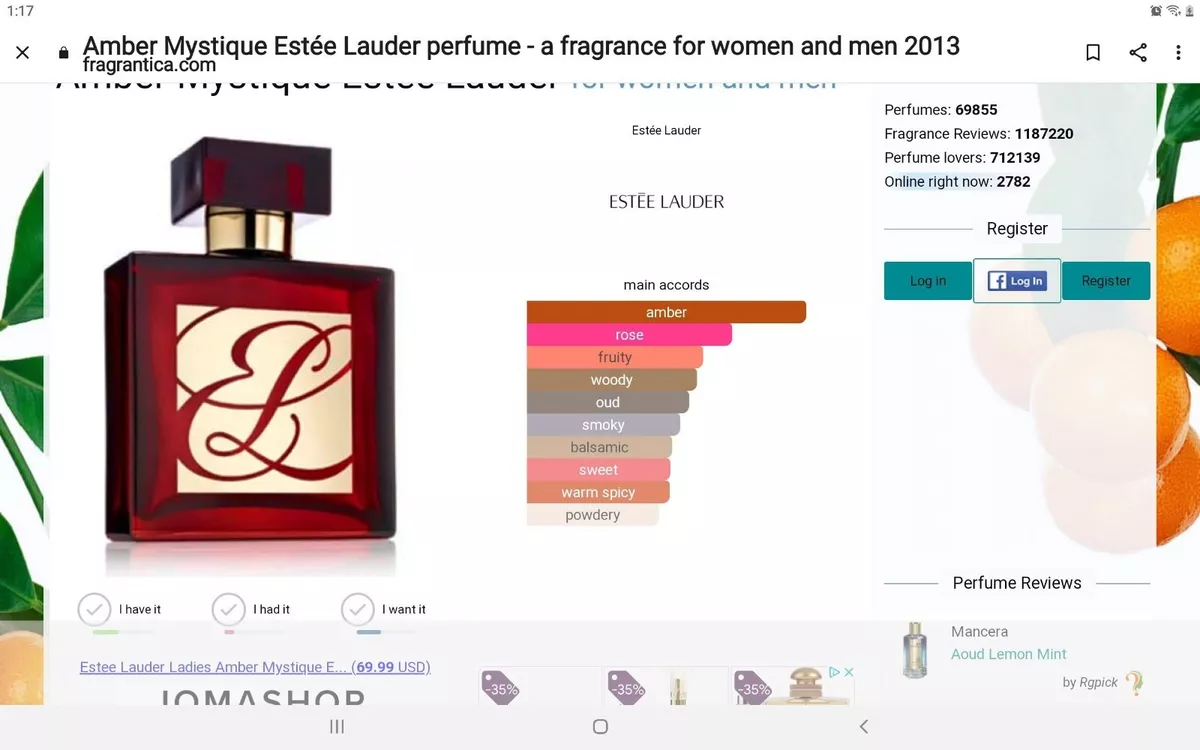 Estee Lauder Amber Mystique Eau De Parfum Spray 3.4 fl oz Estee