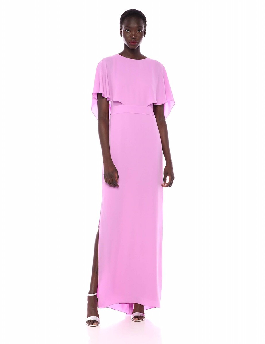 halston heritage dress purple fitted lace wedding dress 1970s Halston Purple Draped One Shoulder Chiffon Gown