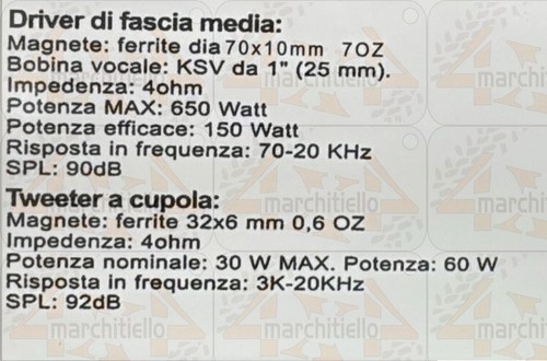 COPPIA CASSE 5" AUTO DA 550 WATT ALTOPARLANTI SPEAKER 4 VIE CON WOOFER - Foto 5 di 7