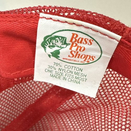Bass Pro Shops New Fishing Trucker Hat Mesh Cap Adjustable SnapBack Red - Picture 10 of 11