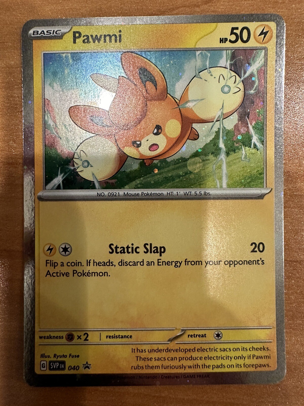 Pokemon Scarlet & Violet Pawmi SVPen 040 BLACK STAR PROMO SVP 40