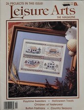 Leisure Arts Magazine Childrens Holidays Cross Stitch Crochet Patterns Oct 1990