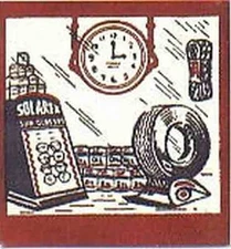 Gas Station Small White Background Window Plasticville S Gauge PL108