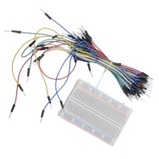 Mini Universal Solderless Breadboard 400 Tie-points 65PCS Jumper cable wire