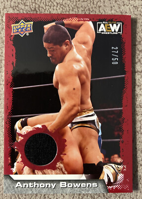 2022 Upper Deck Anthony Bowens Red Memborilla Card /50 AEW The Acclaimed