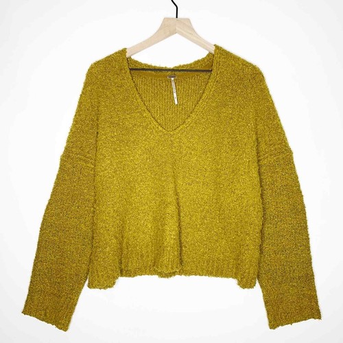 Chunky V-Neck Sweater Mustard Yellow 