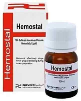 2xHemostal HemoStop Hemostatic Aluminium Chloride Liquid Dental Prevest ...