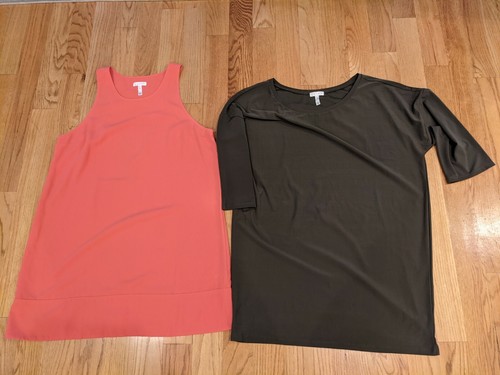 2 EUC women Leith dress XL green red orange scoop neck tank casual short sleeve - Picture 2 of 2
