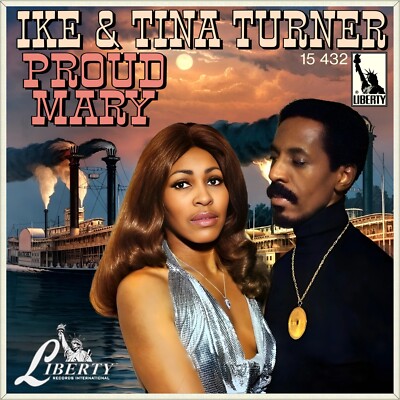 7'' IKE & TINA TURNER Proud Mary / Funkier Than A Mosquita's Tweeter LIBERTY 1970