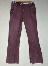 Anthropologie Pilcro The Demilune Boot Utility Flare Pants Plum Size Women 00