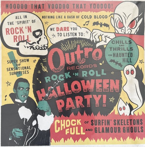 Outro Records RnR Halloween Party! Garage Punk, Fuzz, Vinyl Record,New/Unopened! - Imagen 1 de 2