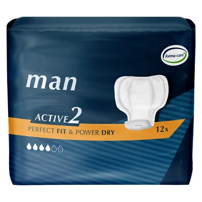 Incontinence Pads For Men | Forma-Care Man Active 2 | Discreet Male Pads