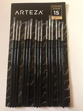 Arteza Miniature Brushes 15 Count Premium Liner