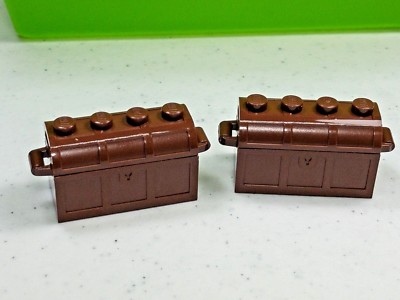 Container with Jewels Lego 2 x Minifigure Pirate Brown Treasure Chest