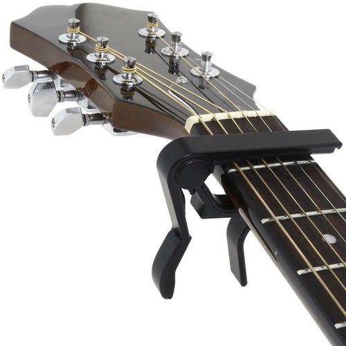 Black Universal Trigger Guitar Capo for Acoustic, Classic, Electric Guitar - Picture 2 of 3