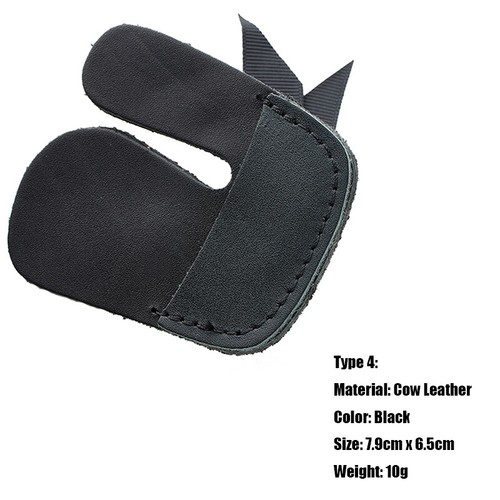 Protector con pestañas para dedos de tiro con arco de vaca para arco recurvo caza mano derecha - Imagen 32 de 67