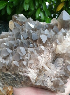 Smoky quartz, smoky quartz level with some golden rutile # 2.4 kg