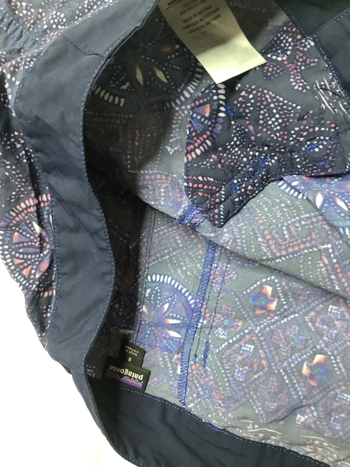 Pantalones Cortos Patagonia 8 Playa Caminar Aire Libre Caminar.Caminar Púrpura Estampado de Uva Foto 3 de 4