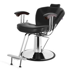 Left+Right Hand Levers Black Recline Barber Chair Beauty Salon Hair Styling