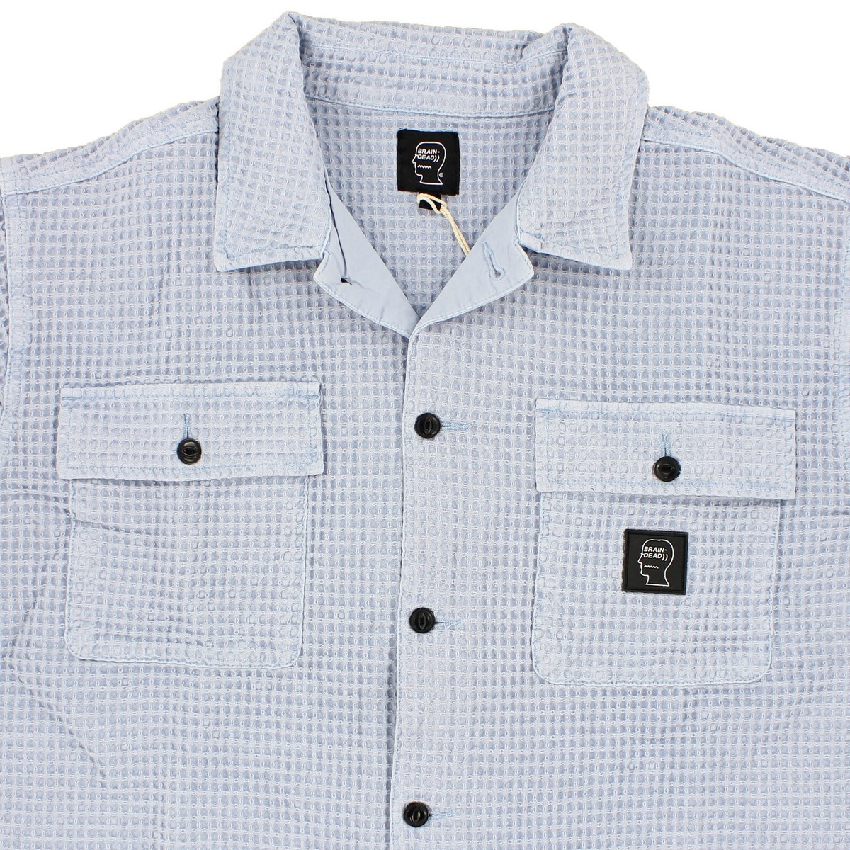 Brain Dead Waffle Shirt Button Front Long Sleeve Double Chest