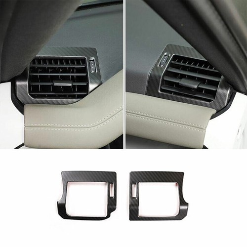 For Defender 110 90 2020-23 Carbon Fiber Steel Console L&R Air Outlet Vent Trim - Bild 1 von 6