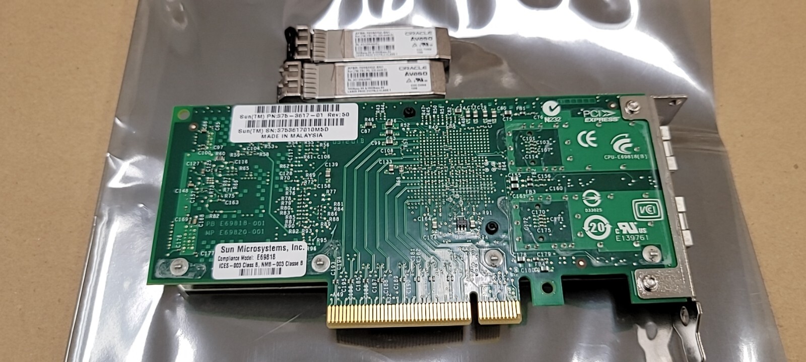 Js3617 375-3617-01 SUN 10GB NETWORK ADAPTER with 2 SFP+ Low Profile | eBay