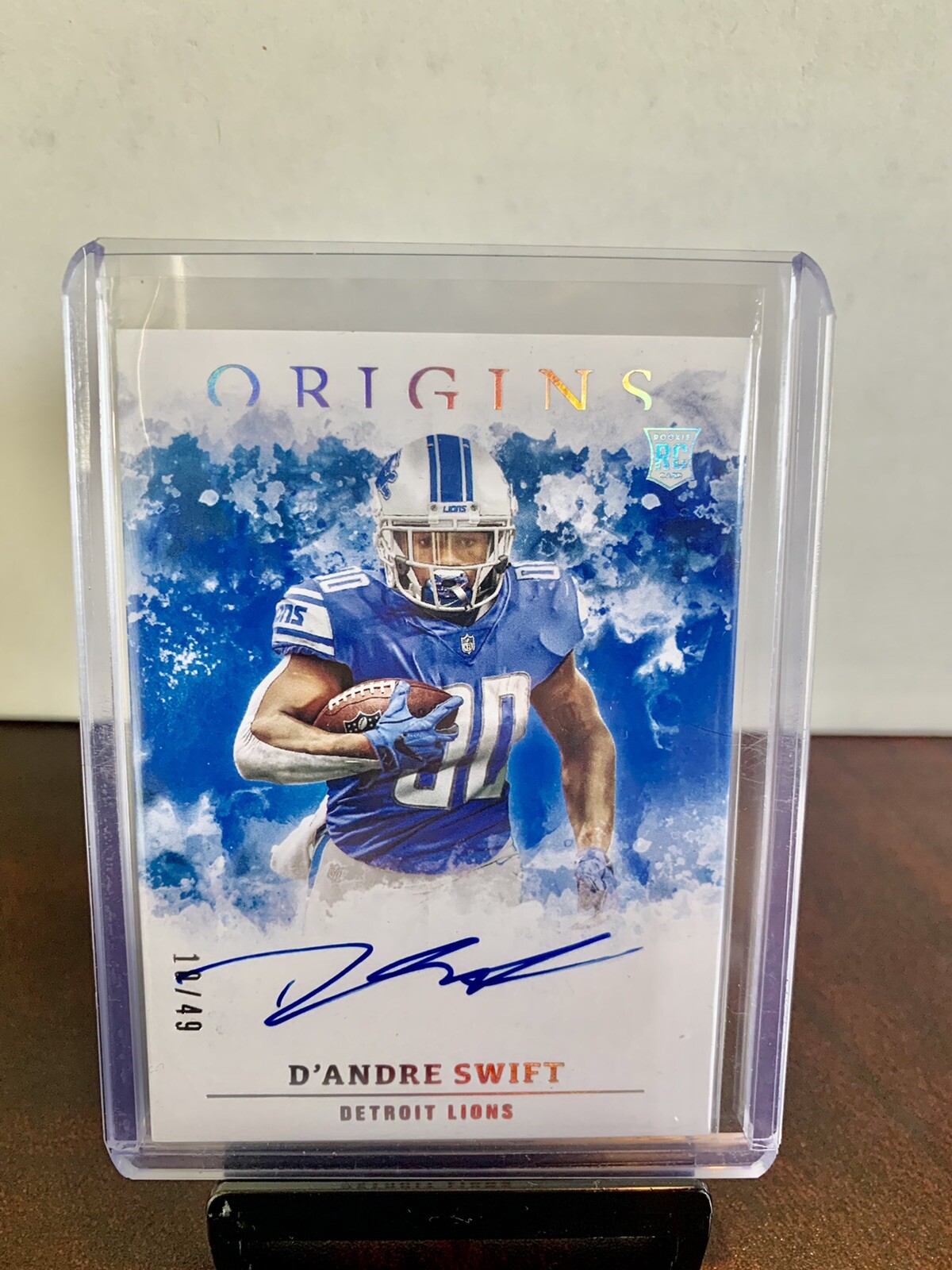 /49  ON CARD AUTO D’Andre Swift 2020 Panini Origins RC Rookie Blue Lions