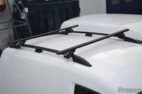 Schwarz DachträGer Schienen + Querstangen Passend FüR Ford Transit Connect