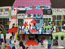 WH SMITH Coastal Crowds 1000 piece jigsaw puzzle complete VGC