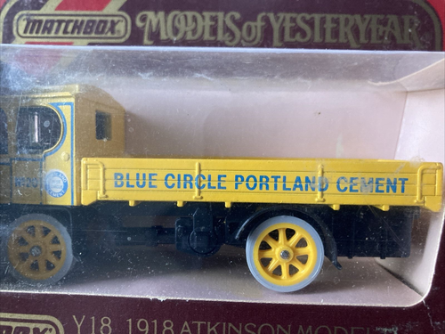 MATCHBOX Y18 1918 ATKINSON MODEL D STEAM WAGON BLUE CIRCLE PORTLAND CEMENT - Picture 3 of 3