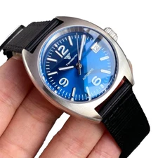 20ATM Tandorio 36mm AR Sapphire Glass NH35A Automatic Blue Sunburst Mens Watch