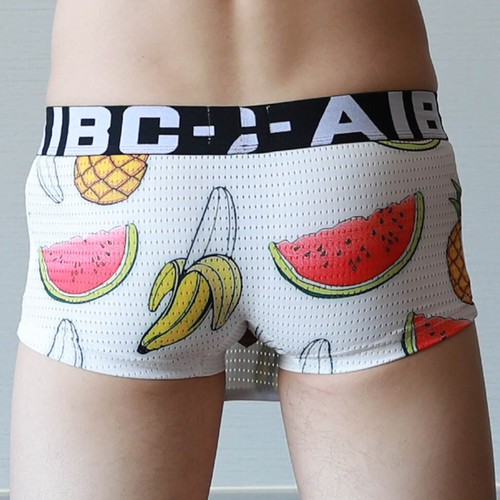Men Colorful Boxer Underwear Open Crotch Cover Front Underpants Male GYM Shorts - Picture 17 of 34