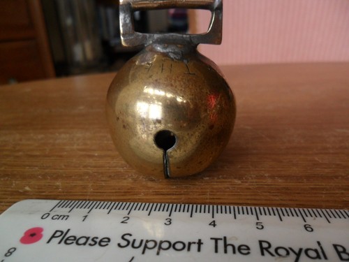 Antique Brass Horse Crotal Sleigh Bell X 3 - Picture 6 of 10