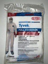 Painters Suit DuPont Tyvek Full Coverage Coveralls Suit L/XL