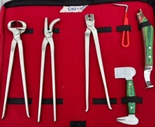 Heavy Duty Professional Horse Care Farrier Tool Kit Hoof Clincher Nipper RASP