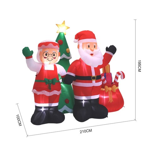 Inflatable Christmas Light Up Santa Snowman Xmas Tree Garden Outdoor Decorations - Picture 95 of 132