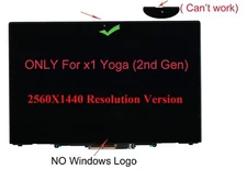 14" WQHD LCD LED Screen Touch Assembly For Lenovo ThinkPad X1 Yoga FRU 01AX897.