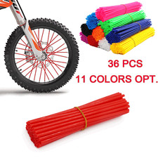 36pcs Spoke Skins Covers Wheel Rim Protector Wraps For Motocycle Dirt Bike